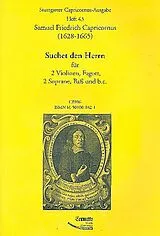Samuel Friedrich Capricornus Notenblätter Suchet den Herrn für 2 Soprane, Bass