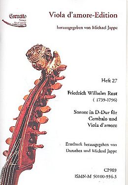 Friedrich Wilhelm Rust Notenblätter Sonate D-Dur