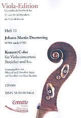 Johann Martin Doemming Notenblätter Konzert C-Dur für Viola concertato