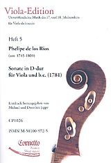 Phelipe de los Rios Notenblätter Sonate D-Dur für Viola und bc