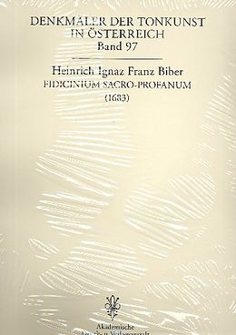 Heinrich Ignaz Franz von Biber Notenblätter Fidicinium sacro-profanum tam