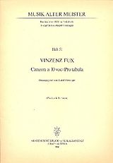 Vinzenz Fux Notenblätter Canzon a 10 Voci - pro Tabula für