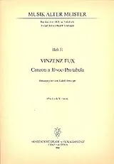 Vinzenz Fux Notenblätter Canzon a 10 Voci - pro Tabula für