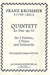 Franz Vinzenz Krommer Notenblätter Quintett Es-Dur op.70 für 2 Violinen