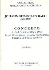 Johann Sebastian Bach Notenblätter Konzert d-Moll BWV1056 für Fagott (Posaune