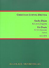 Christian Ludwig Dietter Notenblätter 6 Duos op.2