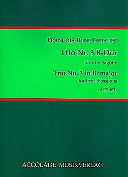 Francois-Réné Gébauer Notenblätter Trio B-Dur Nr.3