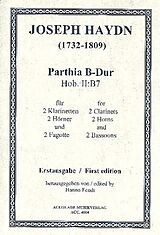 Franz Joseph Haydn Notenblätter Parthia B-Dur Hob.II-B7 für