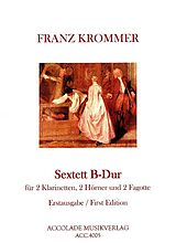 Franz Vinzenz Krommer Notenblätter Sextett B-Dur Nr.1 für 2 Klarinetten