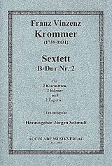 Franz Vinzenz Krommer Notenblätter Sextett B-Dur Nr.2 für 2 Klarinetten