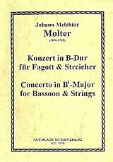 Johann Melchior Molter Notenblätter Konzert B-Dur für Fagott und Streicher