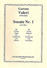 Gaetano Valeri Notenblätter Sonate C-Dur Nr.1 für Violine