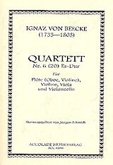 Notker Ignaz Franz von Beecke Notenblätter Quartett Es-Dur Nr.6 für Flöte