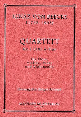 Notker Ignaz Franz von Beecke Notenblätter Quartett A-Dur Nr.1 für Flöte