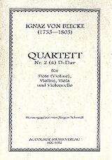 Notker Ignaz Franz von Beecke Notenblätter Quartett D-Dur Nr.2 für Flöte