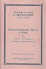 Antonio Casimir Cartellieri Notenblätter Divertimento F-Dur Nr.2 für 2 Oboen