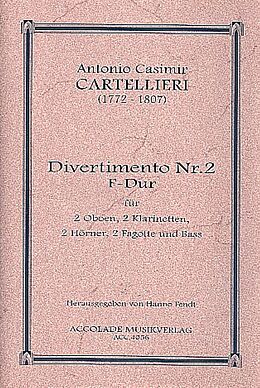 Antonio Casimir Cartellieri Notenblätter Divertimento F-Dur Nr.2 für 2 Oboen