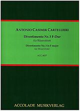 Antonio Casimir Cartellieri Notenblätter Divertimento F-Dur Nr.3 für 2 Oboen