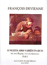 Francois Devienne Notenblätter 12 petits airs variés en duo Band 2 (Nr.7-12)