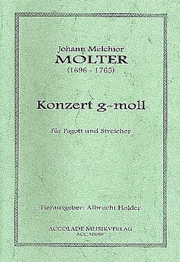 Johann Melchior Molter Notenblätter Konzert g-Moll für Fagott und