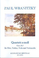 Paul Wranitzky Notenblätter Quartett a-Moll op.28,3 für Flöte