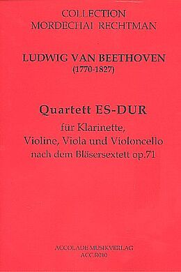 Ludwig van Beethoven Notenblätter Quartett Es-Dur für Klarinette