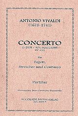 Antonio Vivaldi Notenblätter Konzert G-Dur RV492 für Fagott