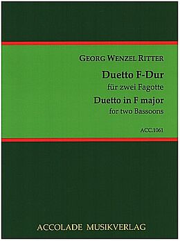 Georg Wenzel Ritter Notenblätter Duett F-Dur für 2 Fagotte