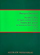 Francois Devienne Notenblätter Sonate C-Dur op.24,6 für Fagott und Bc