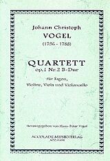 Johann Christoph Vogel Notenblätter Quartett B-Dur op.1,2 für