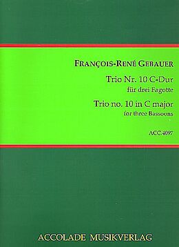Francois-Réné Gébauer Notenblätter Trio C-Dur Nr.10