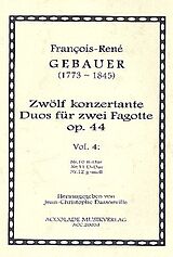 Francois-Réné Gébauer Notenblätter 12 duos concertants op.44 Band 4 (Nr.10-12)