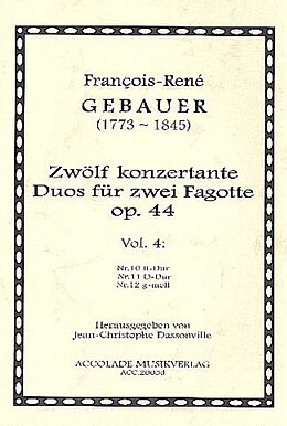 Francois-Réné Gébauer Notenblätter 12 duos concertants op.44 Band 4 (Nr.10-12)