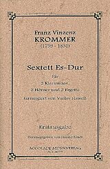 Franz Vinzenz Krommer Notenblätter Sextett Es-Dur für 2 Klarinetten