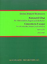 Georg Philipp Telemann Notenblätter Konzert F-Dur für Altblockflöte (Flöte)
