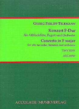 Georg Philipp Telemann Notenblätter Konzert F-Dur für Altblockflöte (Flöte)