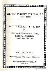 Georg Philipp Telemann Notenblätter Konzert F-Dur für Altblockflöte (Fl)