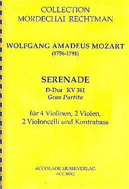 Wolfgang Amadeus Mozart Notenblätter Gran Partita KV361