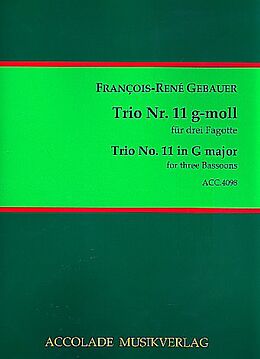 Francois-Réné Gébauer Notenblätter Trio g-Moll Nr.11
