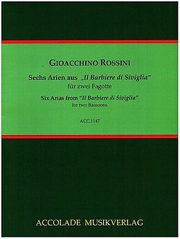 Gioacchino Rossini Notenblätter 6 Arien aus Il Barbiere di Siviglia
