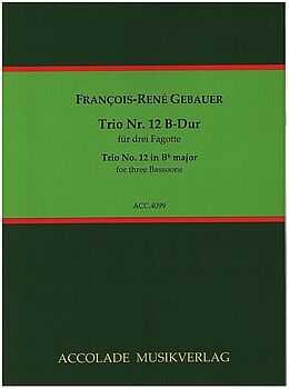 Francois-Réné Gébauer Notenblätter Trio B-Dur Nr.12