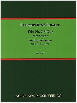 Francois-Réné Gébauer Notenblätter Trio F-Dur Nr.7