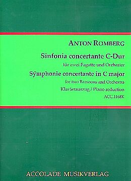 Anton Romberg Notenblätter Sinfonie concertante C-Dur für 2 Fagotte und Orchester