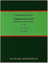 Antonio Vivaldi Notenblätter Konzert e-Moll RV484