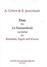 Louis-Marie-Eugène Jancourt Notenblätter Duo über La sonnambula von Bellini