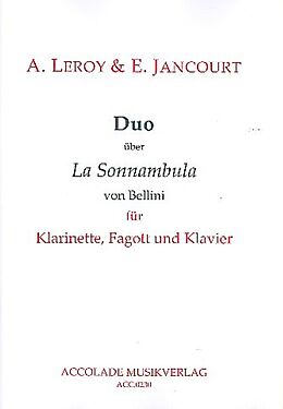 Louis-Marie-Eugène Jancourt Notenblätter Duo über La sonnambula von Bellini