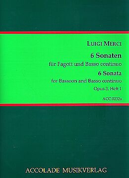 Luigi Merci Notenblätter 6 Sonaten op.3 Band 1 (Nr.1-3)