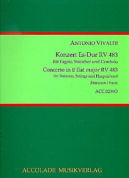 Antonio Vivaldi Notenblätter Konzert Es-Dur RV483