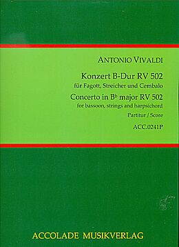 Antonio Vivaldi Notenblätter Konzert B-Dur RV502