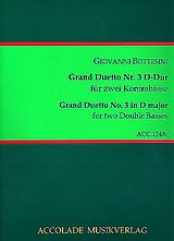 Giovanni Bottesini Notenblätter Grand Duetto D-Dur Nr.3 für 2 Kontrabässe